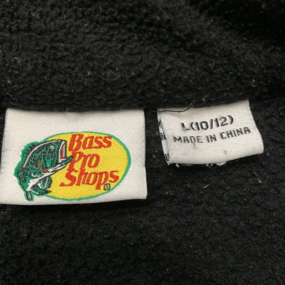 Bass Pro Shops Black fleece zip up jacket  Size L